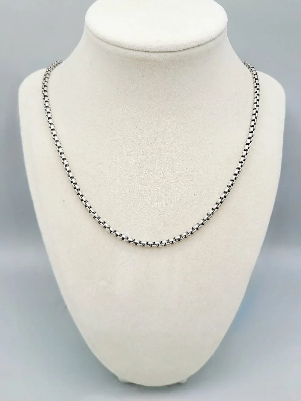 David Yurman Medium Box Chain Necklace in Sterling Silver - 3.6mm - 22